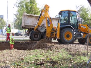 Радови на изградњи паркиралишта у Улици Филипа Филиповића